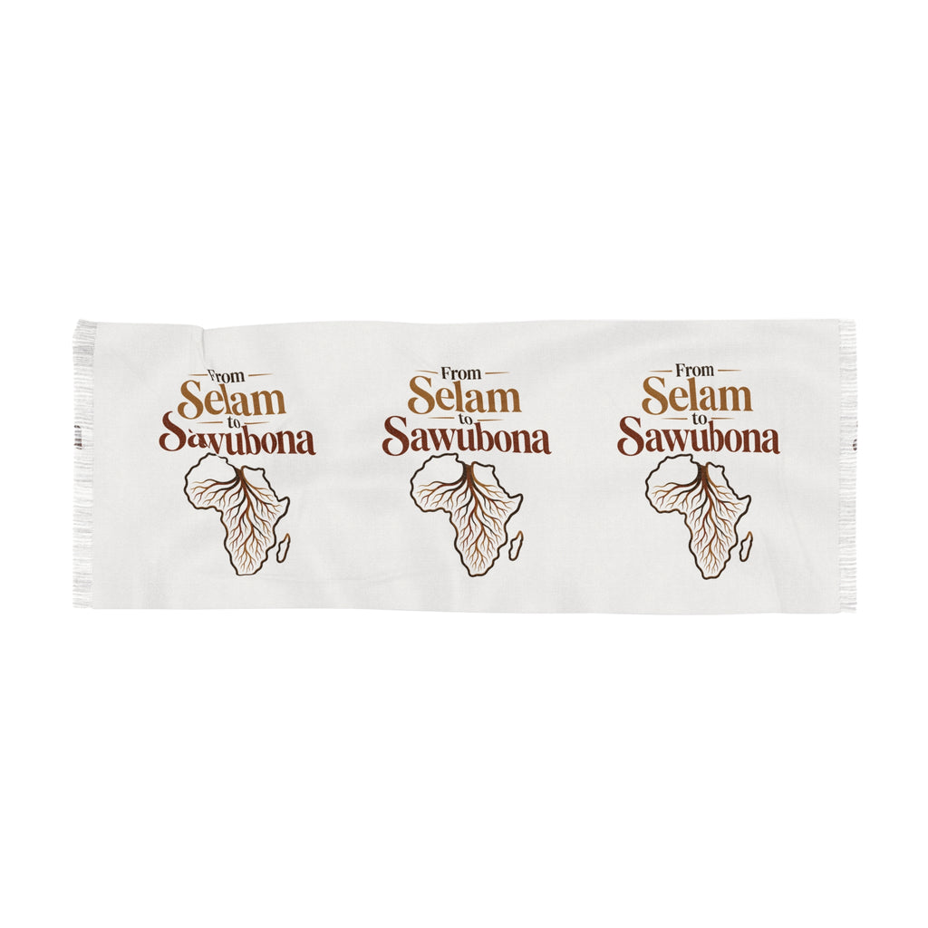 From Selam To Sawubona Africa Silhouette Cotton Scarf Wrap