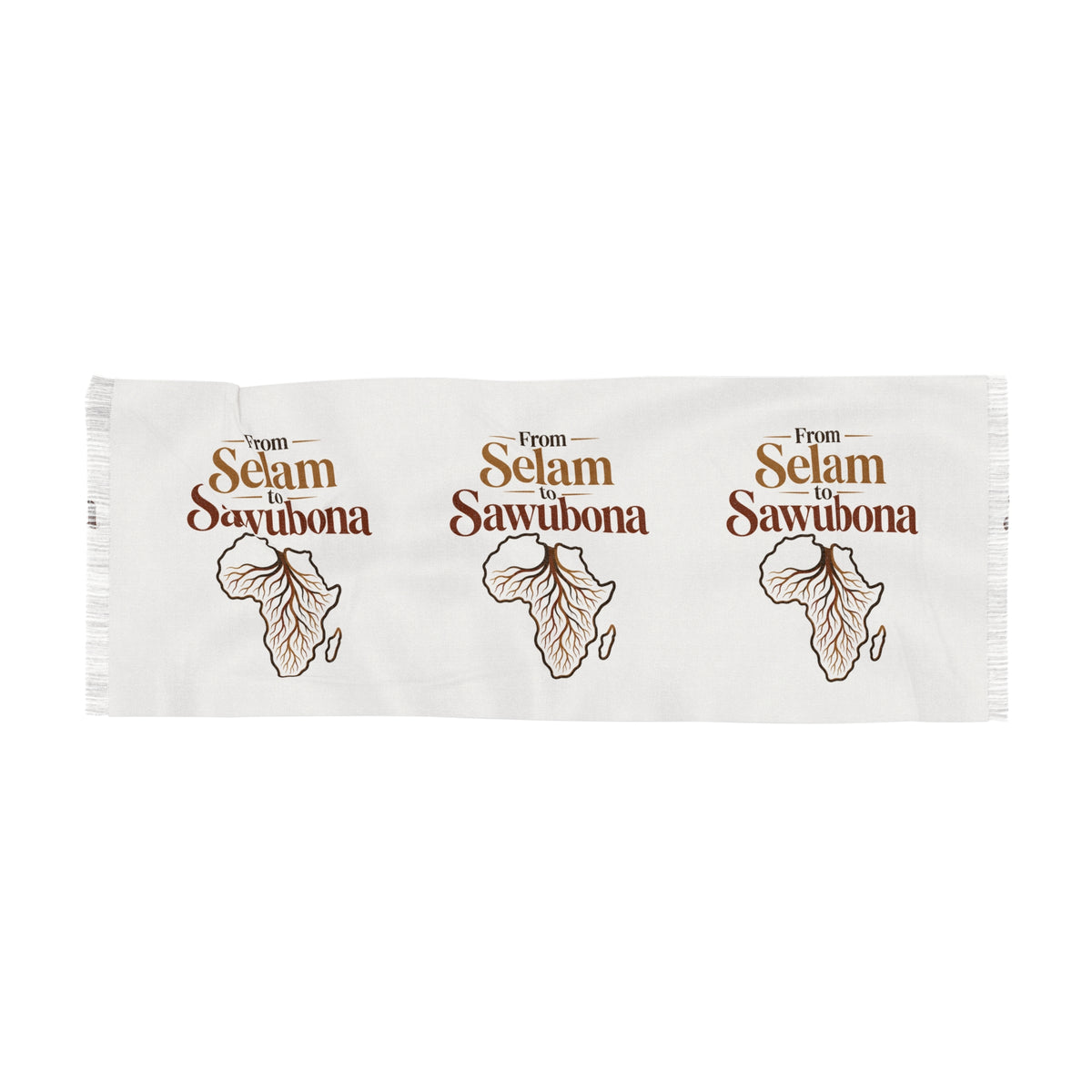 From Selam To Sawubona Africa Silhouette Cotton Scarf Wrap