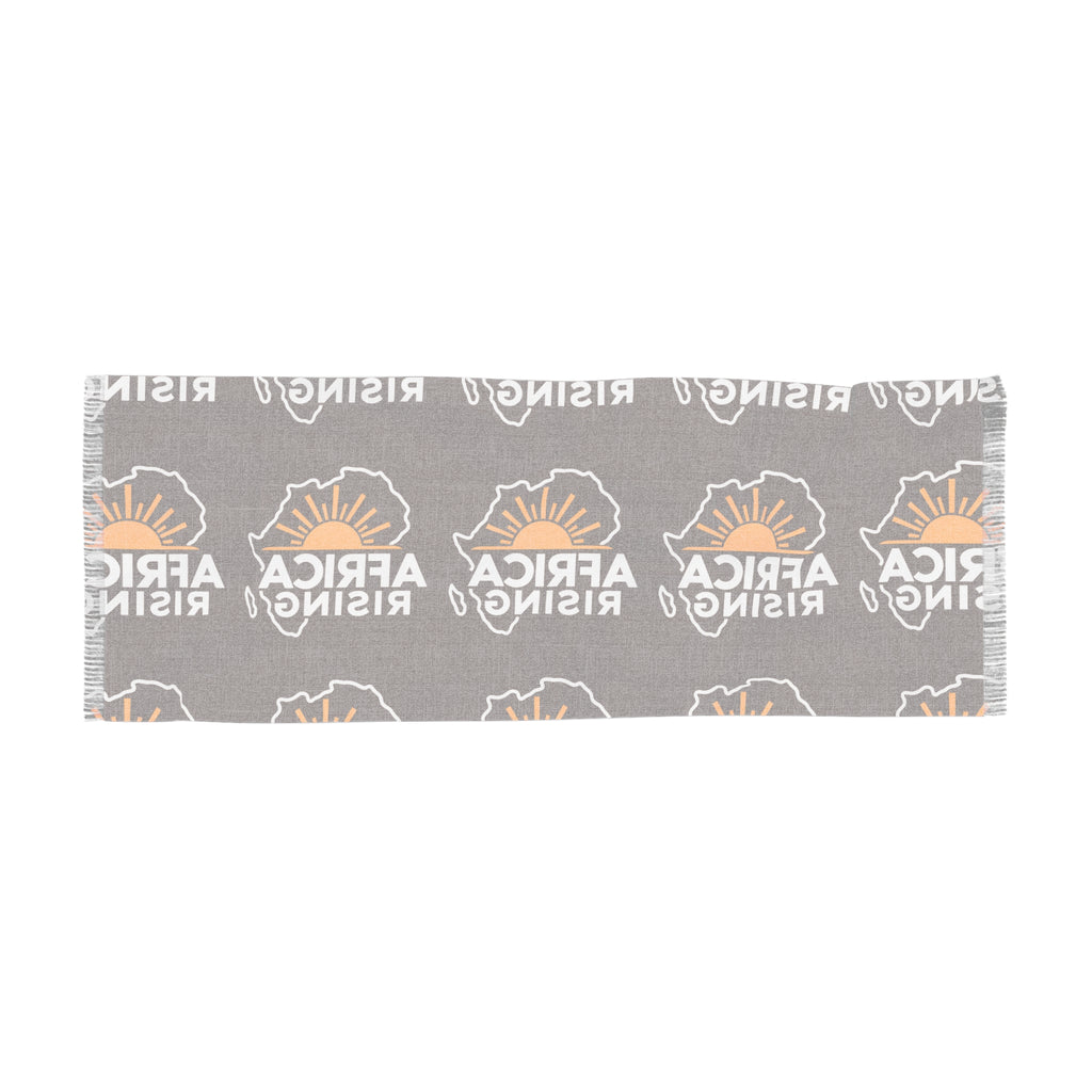 Africa Rising Lightweight Polyester Scarf With Cultural Emblem Print