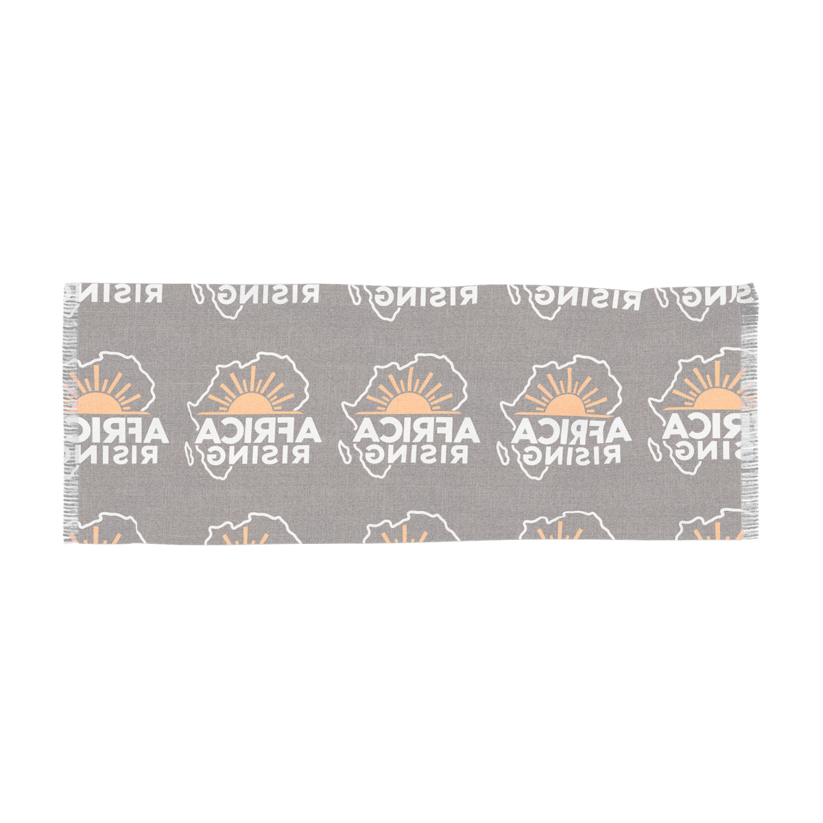 Africa Rising Lightweight Polyester Scarf With Cultural Emblem Print