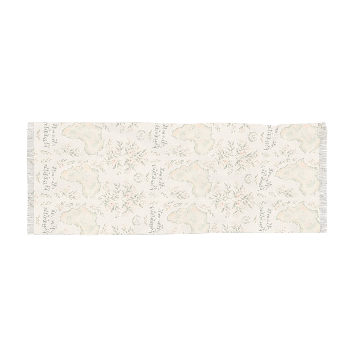 Alive With Possibilities Africa Map Print Lightweight Polyester Scarf