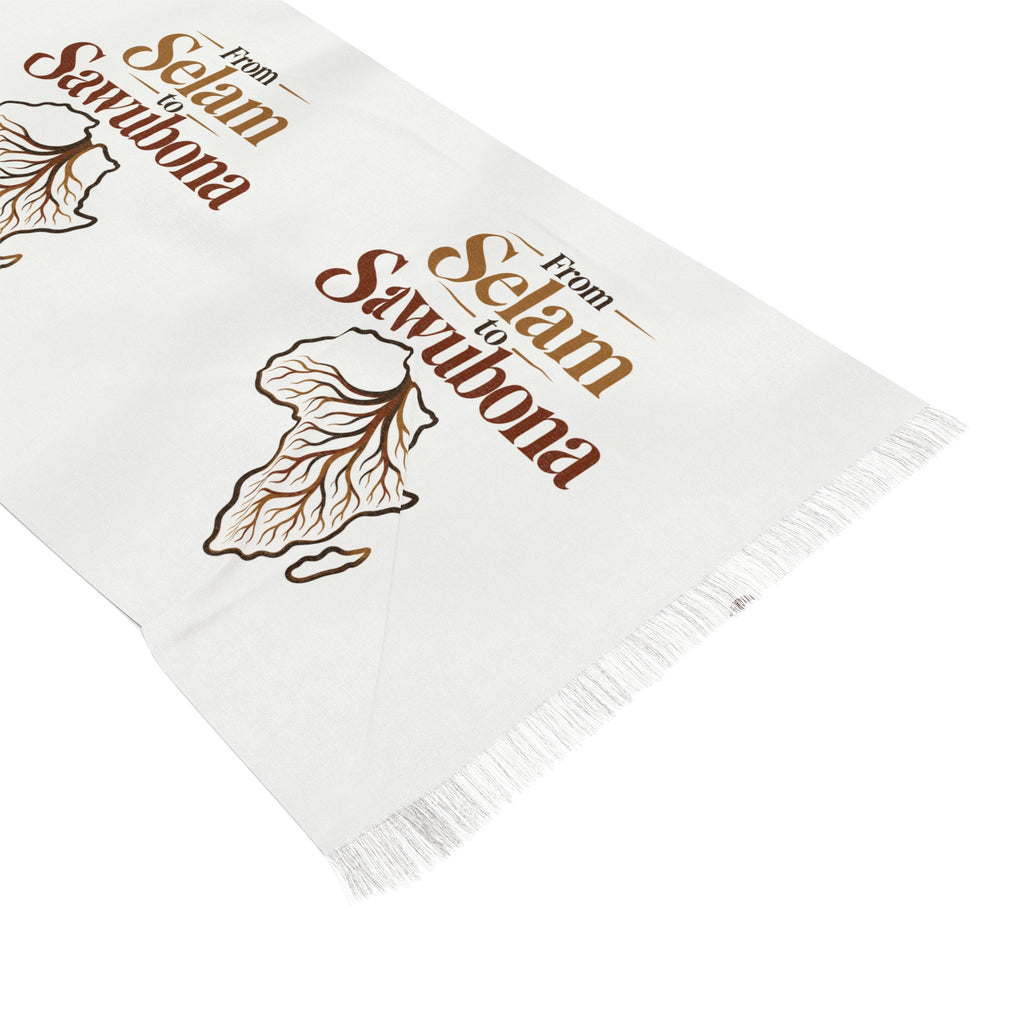 From Selam To Sawubona Africa Silhouette Cotton Scarf Wrap