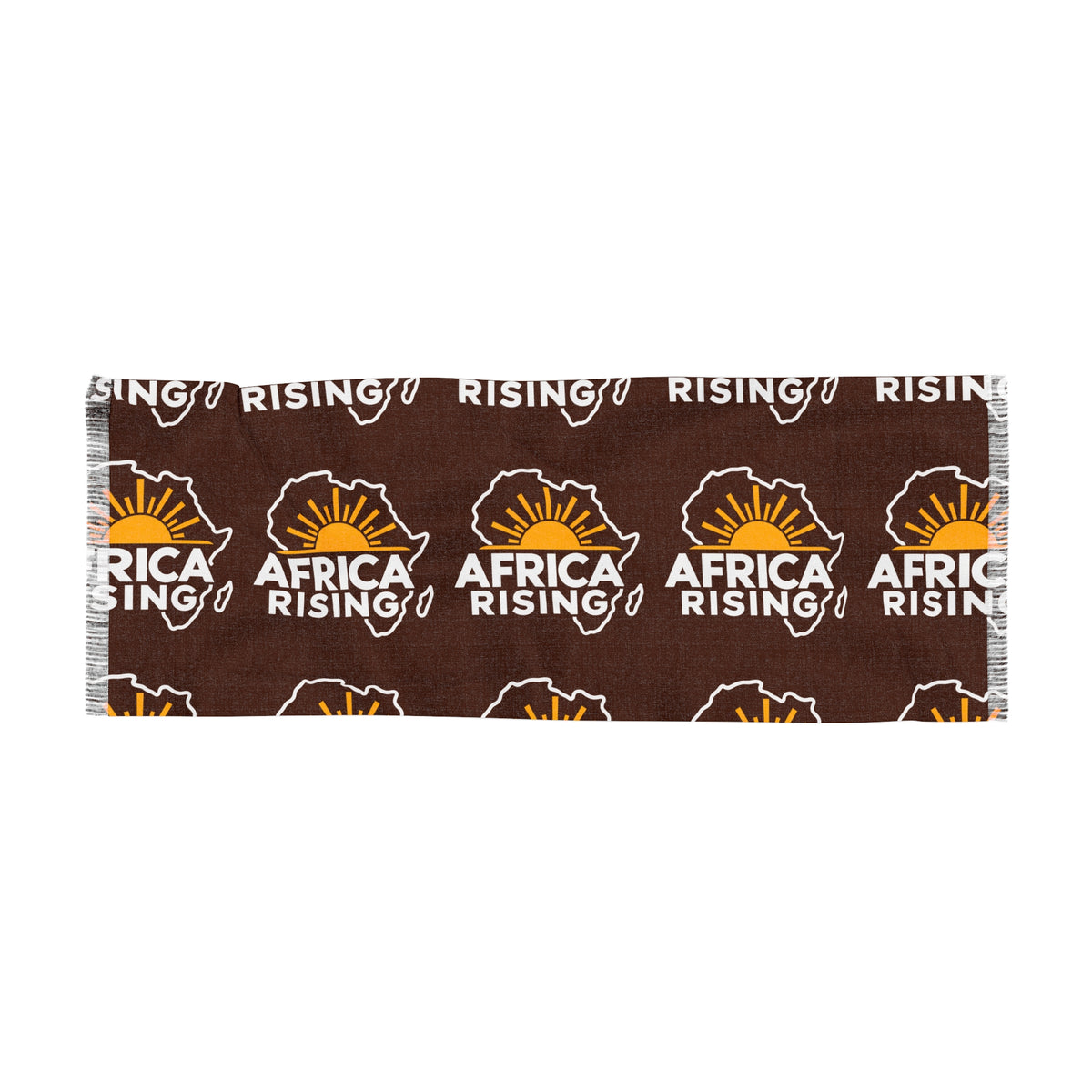 Africa Rising Lightweight Polyester Scarf With Cultural Emblem Print