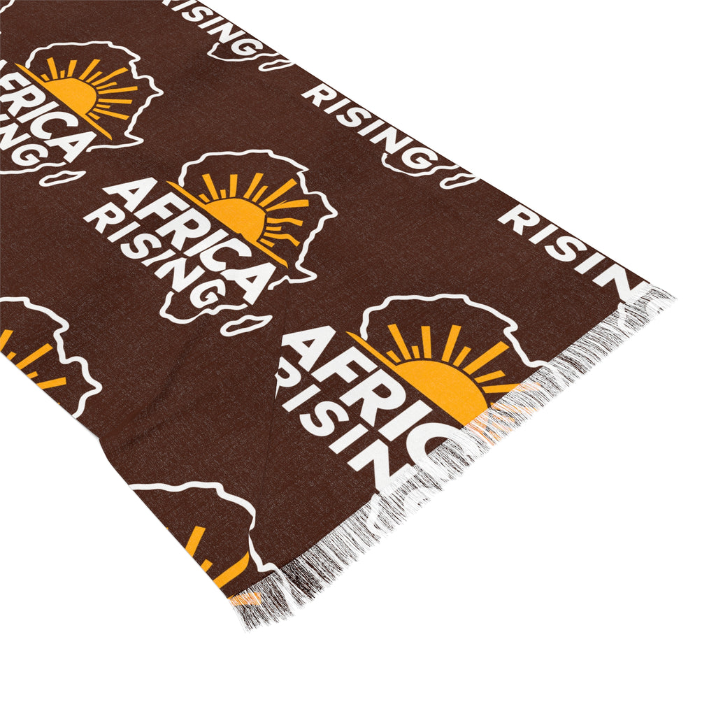 Africa Rising Lightweight Polyester Scarf With Cultural Emblem Print
