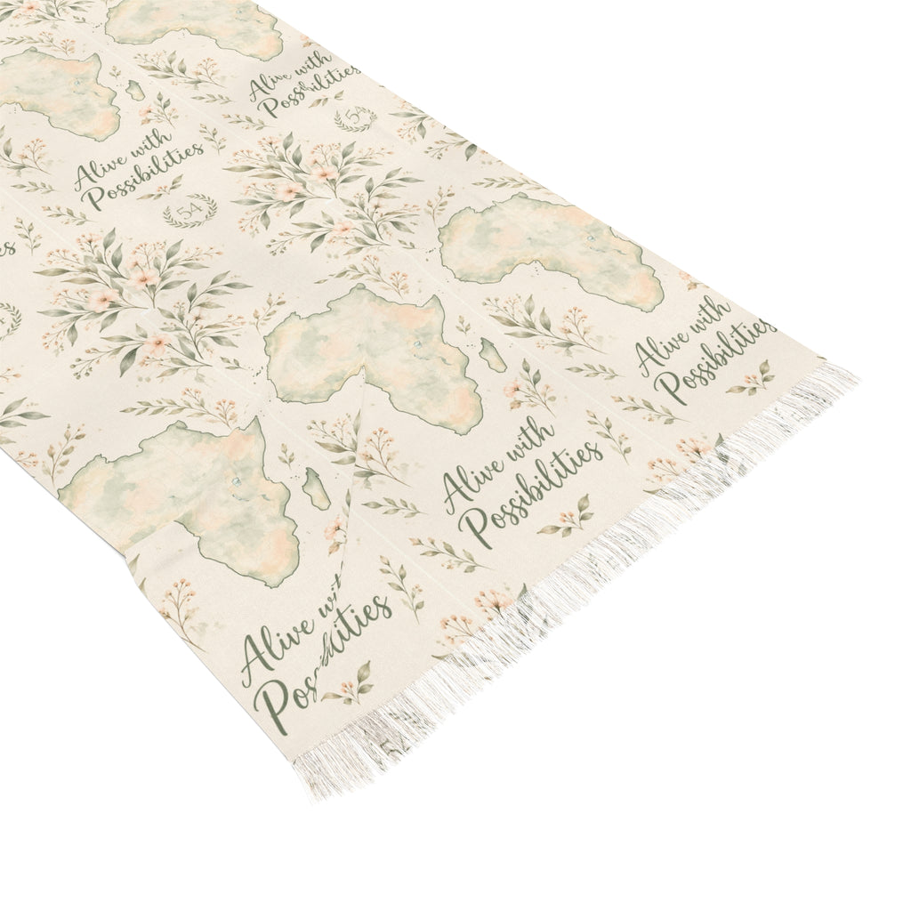 Alive With Possibilities Africa Map Print Lightweight Polyester Scarf