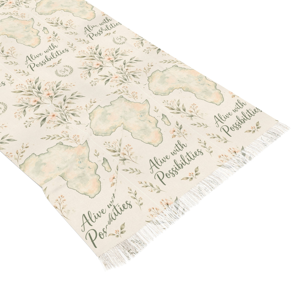 Alive With Possibilities Africa Map Print Lightweight Polyester Scarf