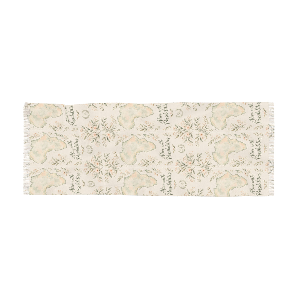 Alive With Possibilities Africa Map Print Lightweight Polyester Scarf