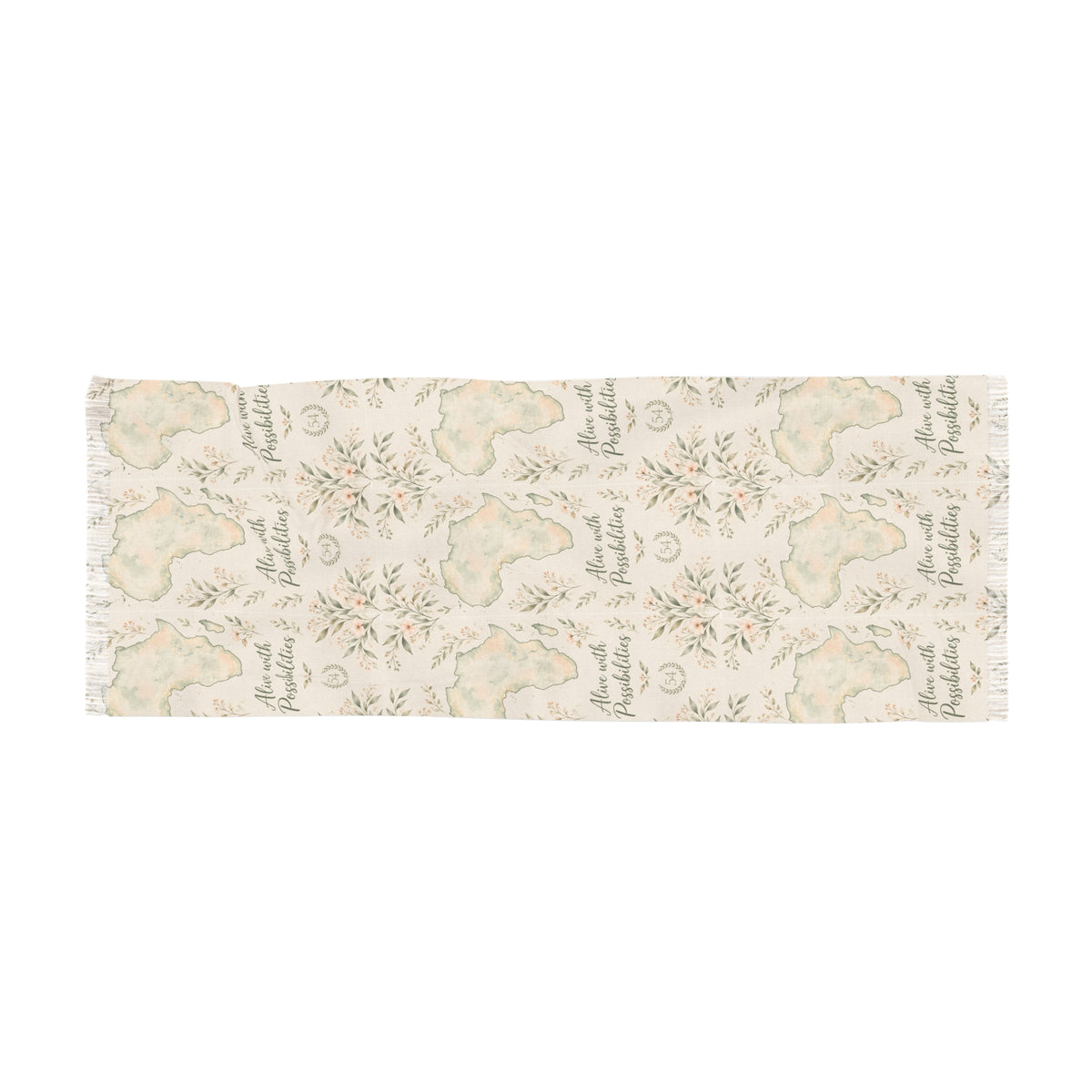 Alive With Possibilities Africa Map Print Lightweight Polyester Scarf