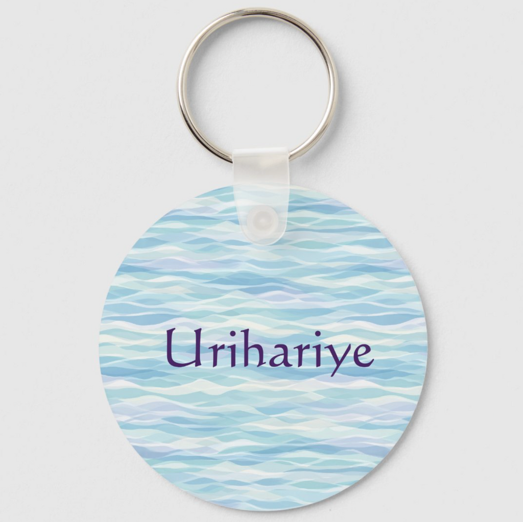 Purple Silver Glitter Girly Monogram Name Keychain