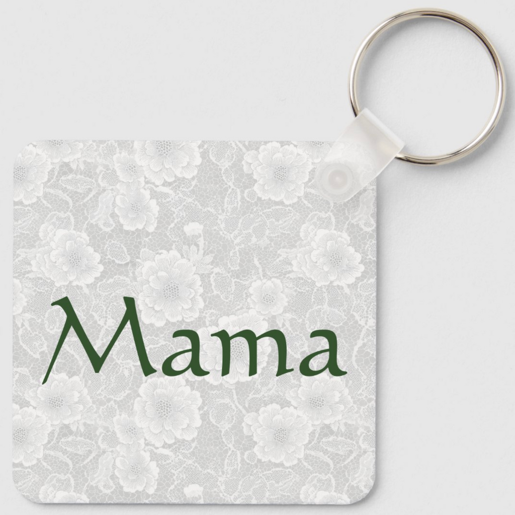 Ma/mama Aluminum Square Keychain (2.25" x 2.25")