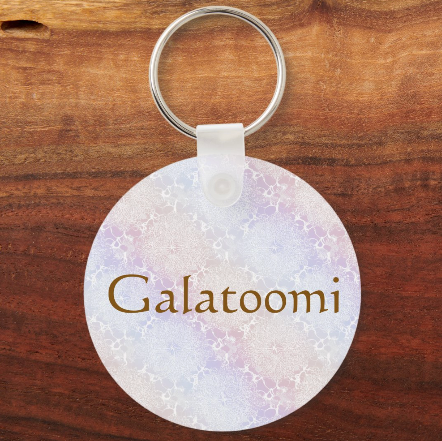 Oromo Purple Silver Glitter Girly Monogram Name Keychain (Alt 7)