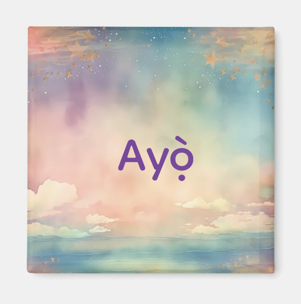 Yoruba "Ayọ̀" Dreamy Ocean Quote Magnet