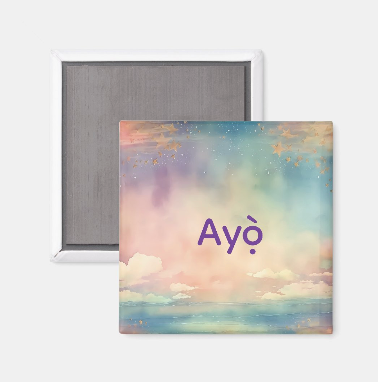 Yoruba "Ayọ̀" Dreamy Ocean Quote Magnet
