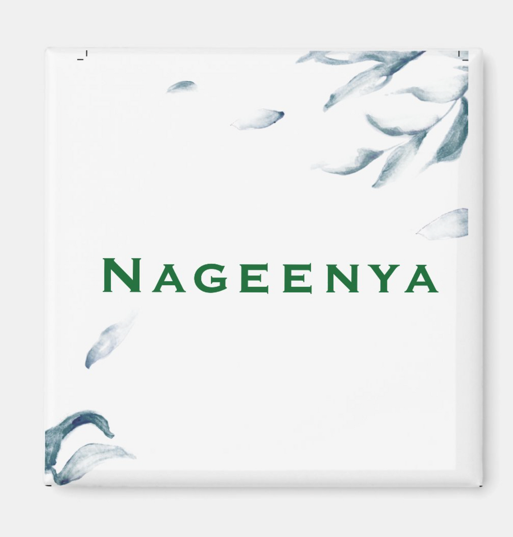 Luganda "Nageenya" Minimal Blue Floral Magnet