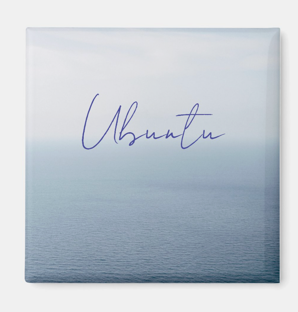 Dreamy Ocean Script "Ubuntu" Gradient Magnet