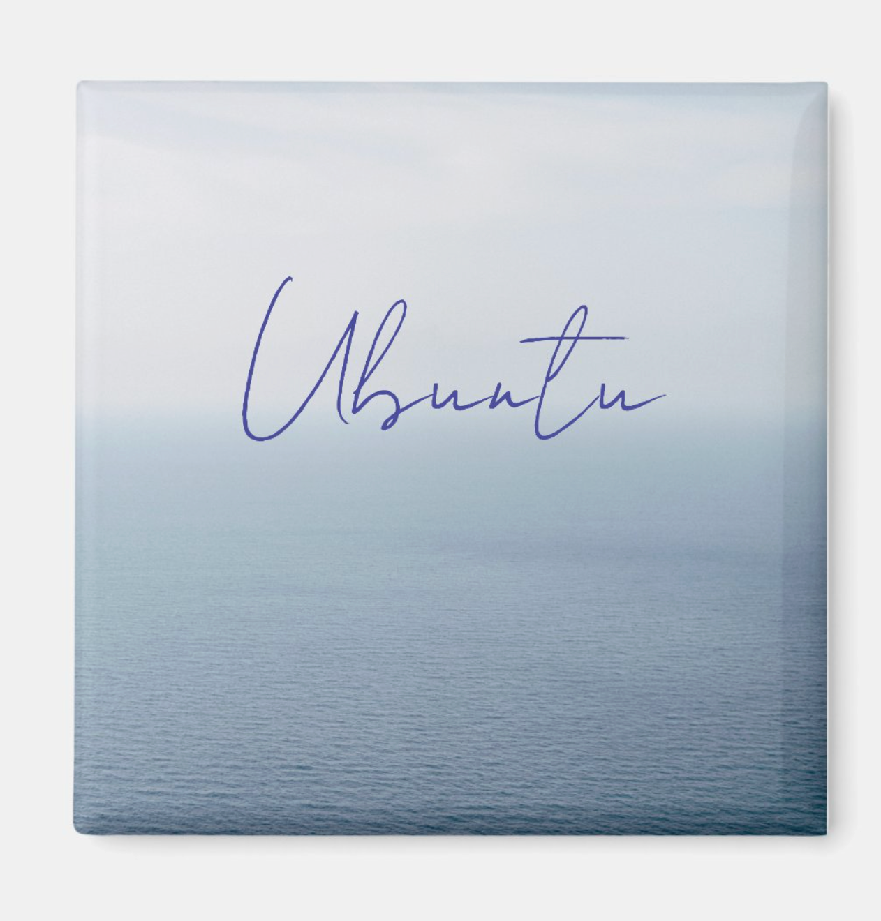 Dreamy Ocean Script "Ubuntu" Gradient Magnet