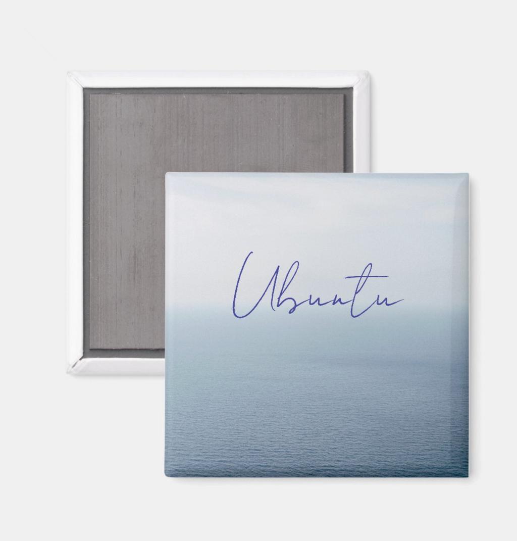 Dreamy Ocean Script "Ubuntu" Gradient Magnet