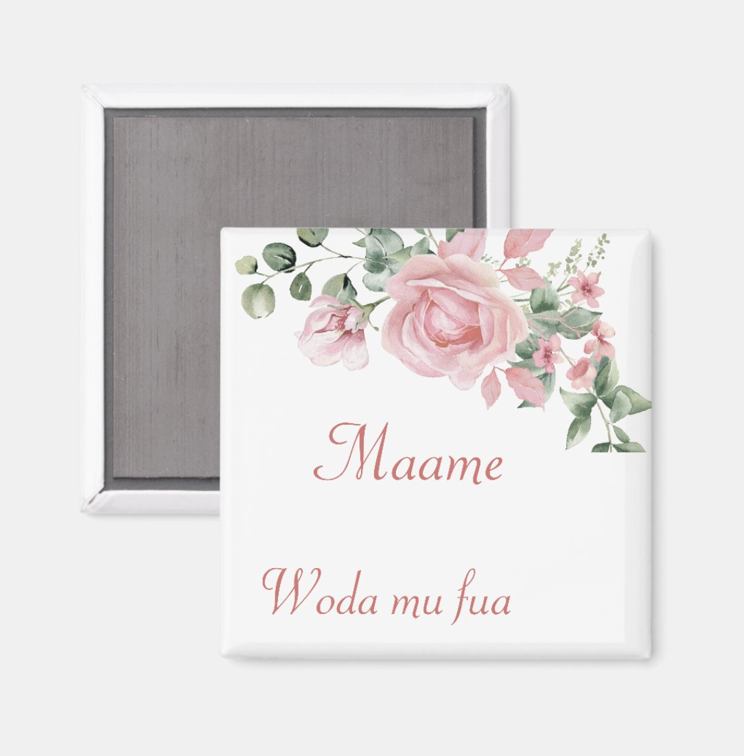 Twi "Maame" Floral Magnet