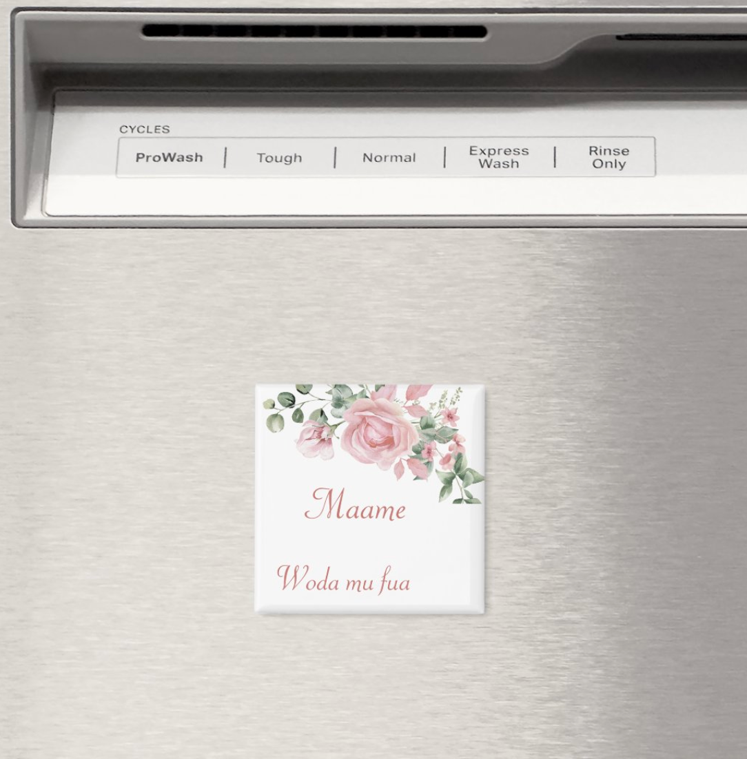 Twi "Maame" Floral Magnet