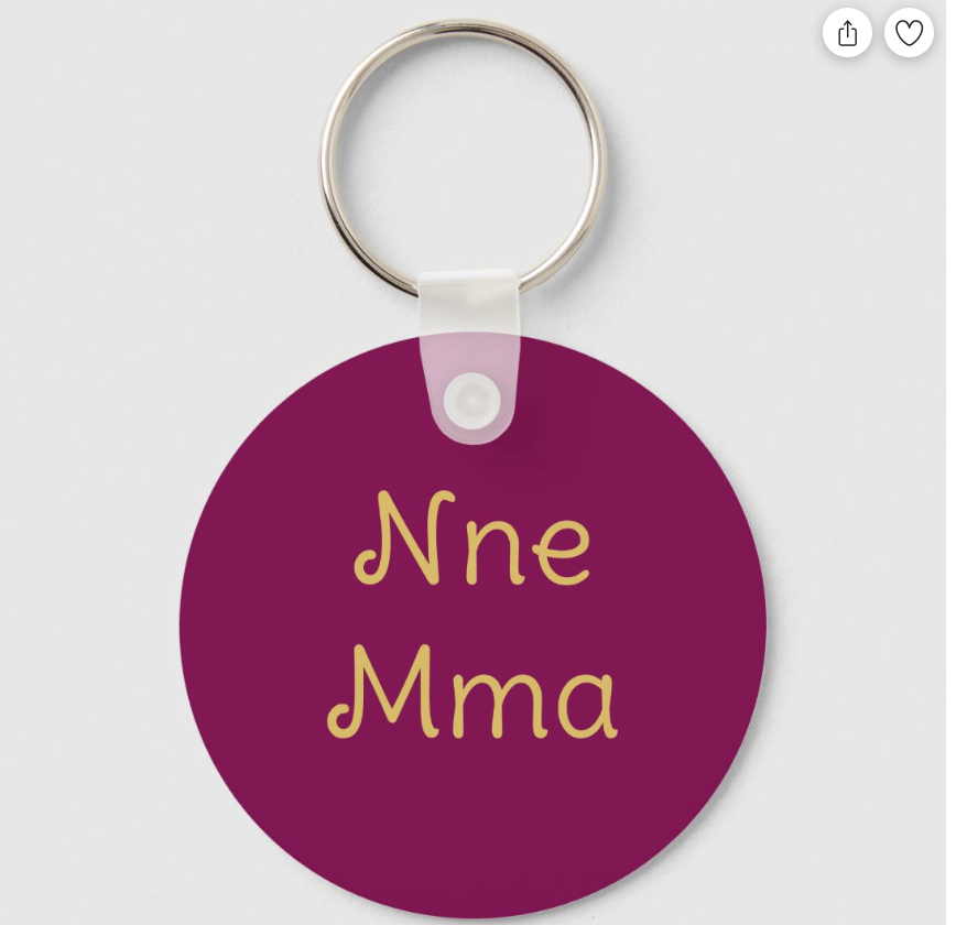 Igbo Wine & Gold Colors Professional Trendy Modern Keychain