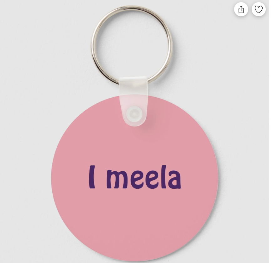 Igbo Mother's Day Pink and Purple Watercolor Magnolias Keychain