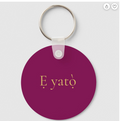 Yoruba Wine & Gold Colors Professional Trendy Modern Keychain (Alt)