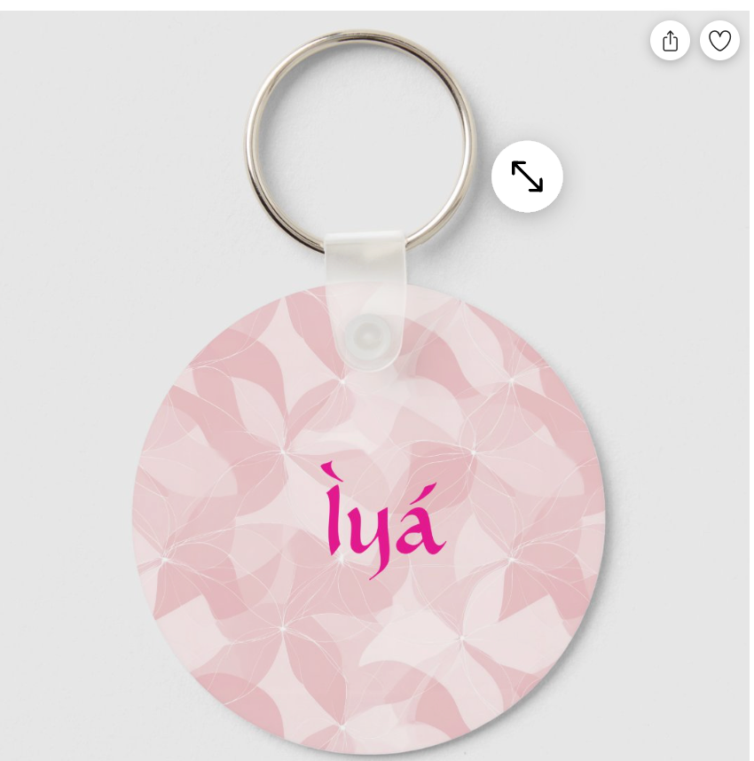 Yoruba Rose Gold Pink Dripping Glitter Keychain