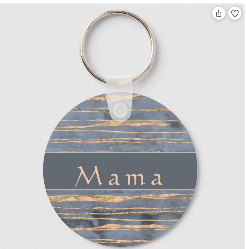 Swahili Line Blue Periwinkle Professional Keychain