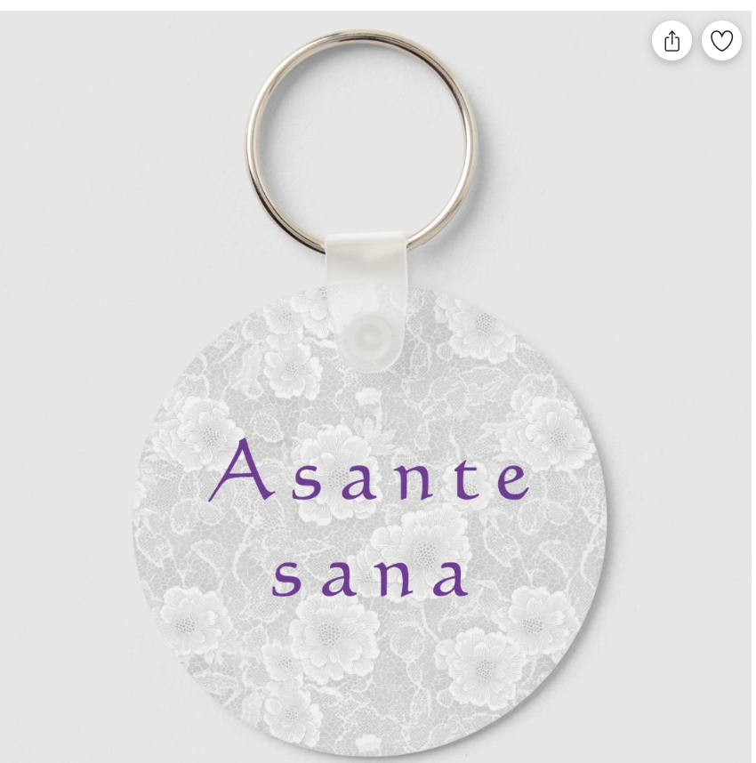 Swahili Line Blue Periwinkle Professional Keychain