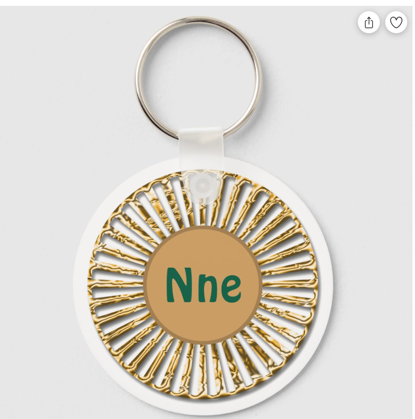 Igbo Sophisticated Gold Circle General Thank You Keychain
