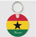 Ghanaian Flag & Ghana Holiday Patriots Sports Keychain