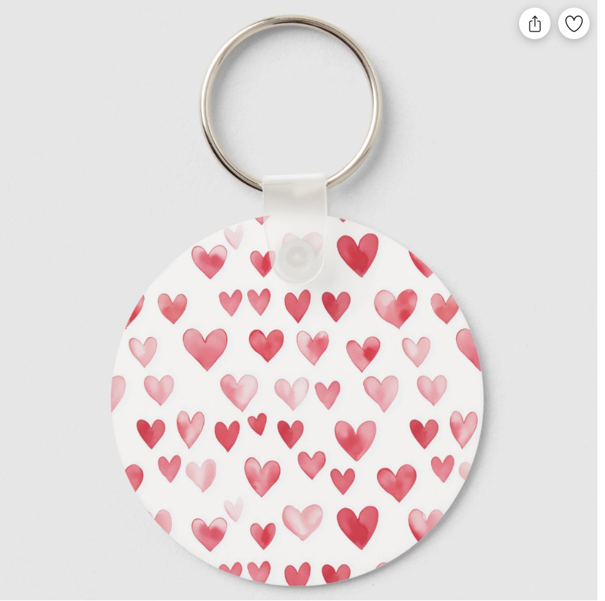 Shona Pink Rose Gold Burgundy Stainless Steel Monogram Keychain