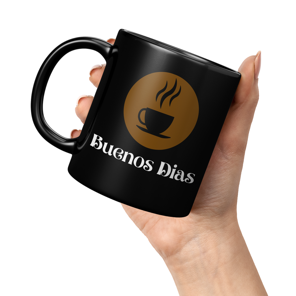 Spanish_Good_Morning_Black_Glossy_Mu_11oz_Black_LH_Model_Mockup.png_5872273