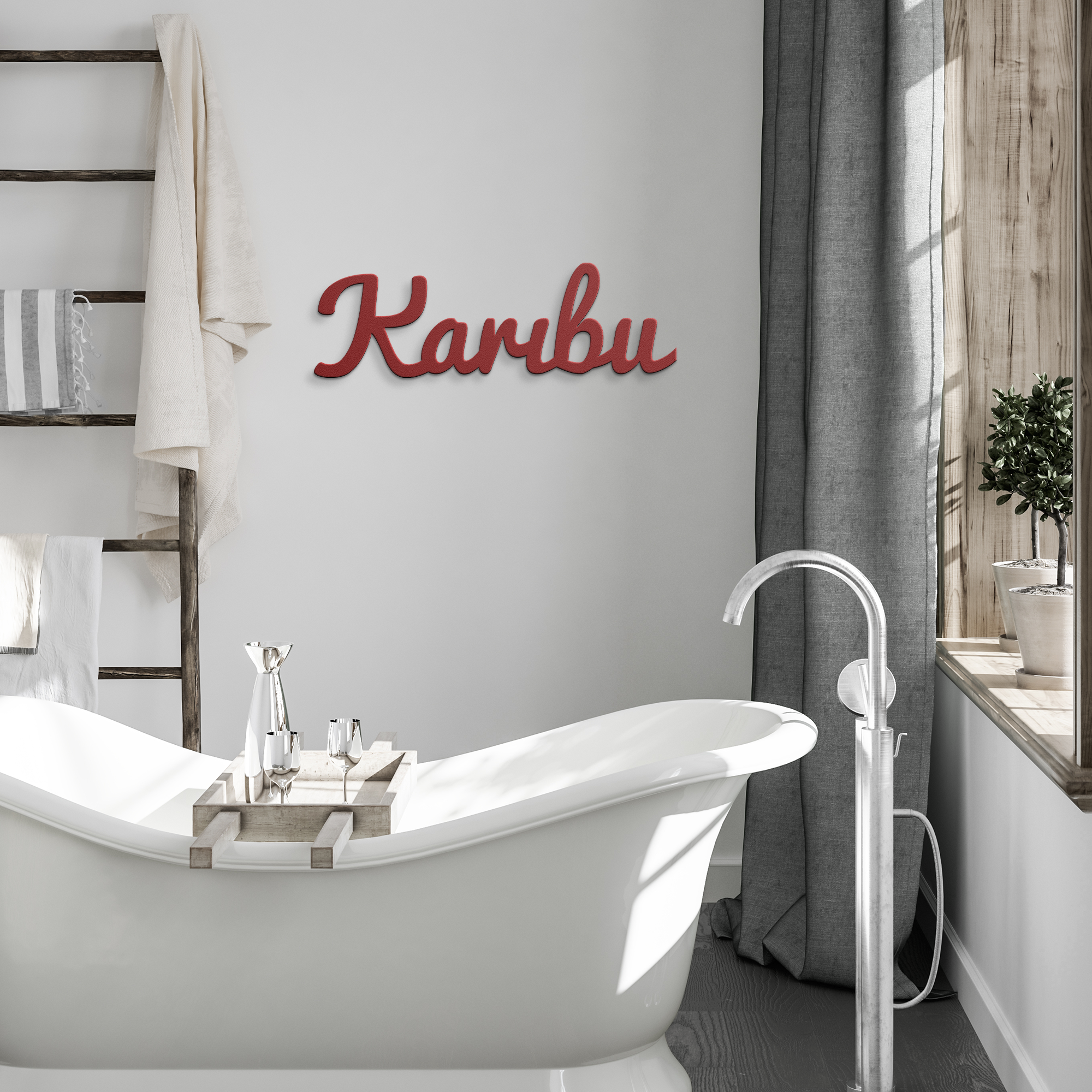 Swahili_Welcome_Metal_Sign_Swahili__Red_Modern_Bathroom_Mockup.png_6057139