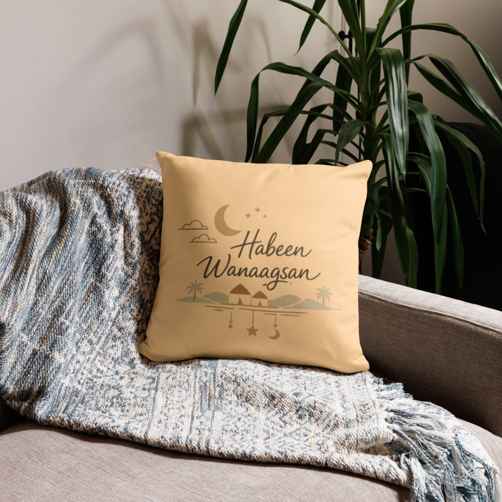 Habeen wanaagsan Somali Pillow – Good Night Cultural Home Decor