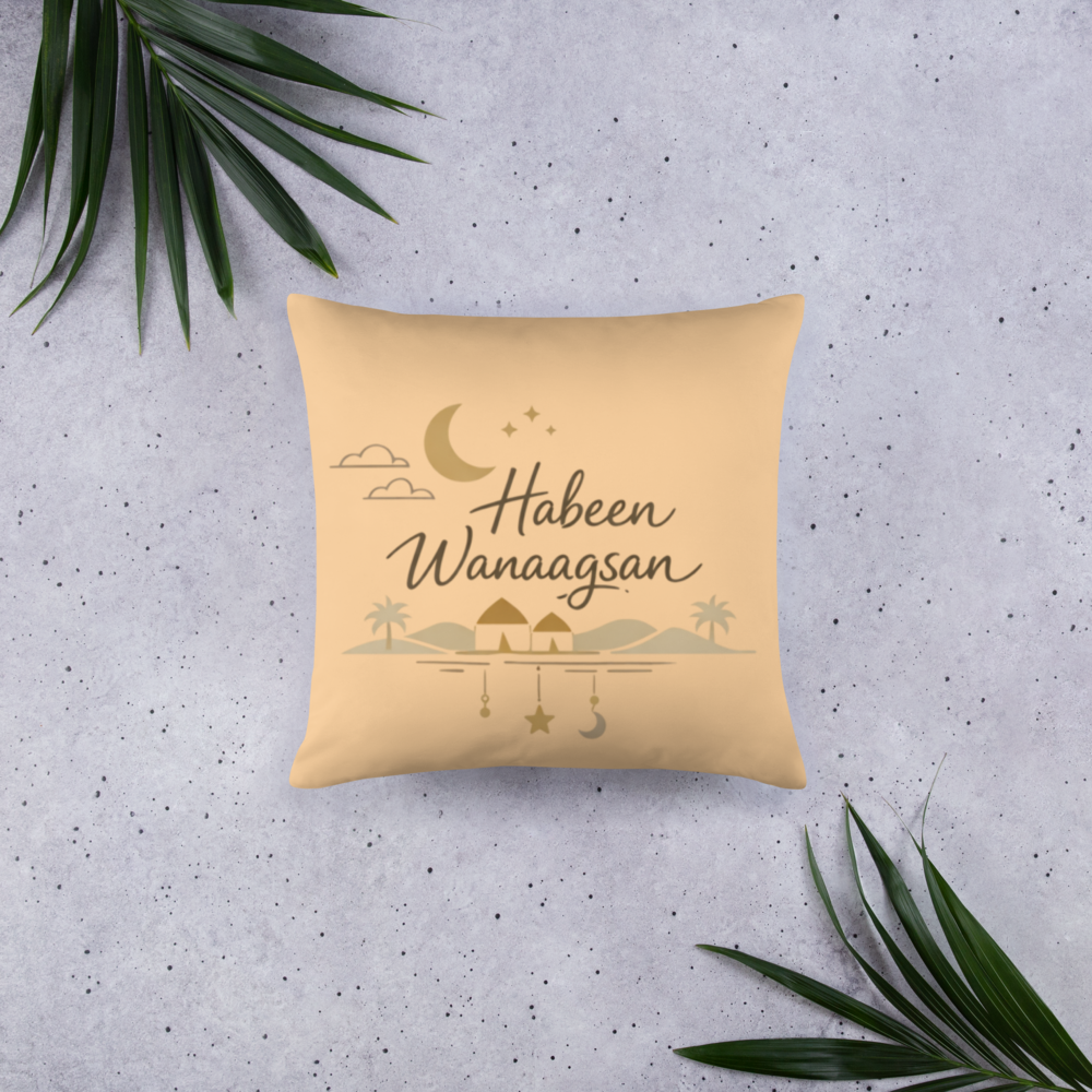 Habeen wanaagsan Somali Pillow – Good Night Cultural Home Decor