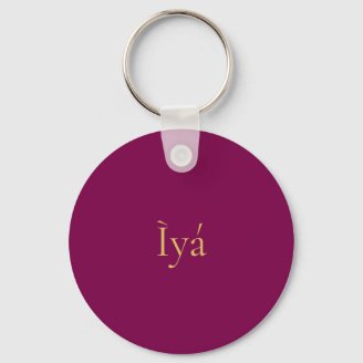 Yoruba Iya Mothers Love Keychain - African Language Gift