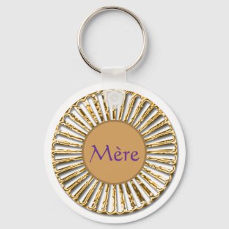 Mere Elegant Heritage Keychain - Gold Accent Mothers Day Gift