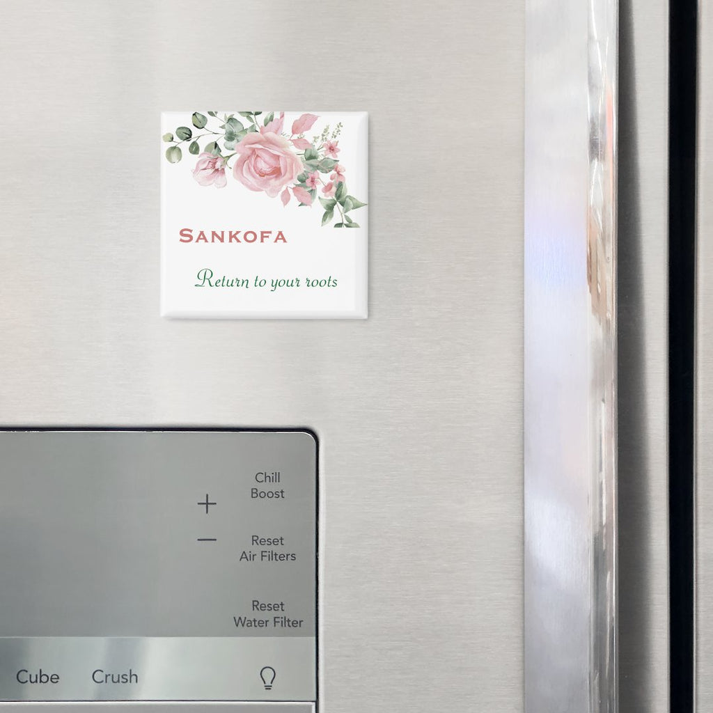 Twi "Sankofa" Heritage Floral Magnet