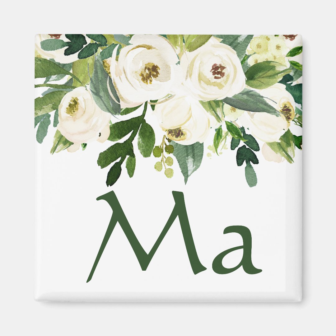 Floral "Ma" Minimal Magnet