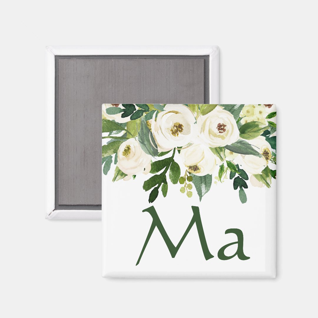 Floral "Ma" Minimal Magnet