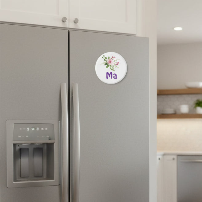 White Roses "Ma" Elegant Magnet